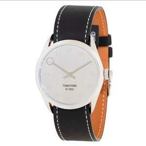 Tom Ford TF0120197083 Men's Tom Ford 002 Chrome-Tone Dial Quartz Watch